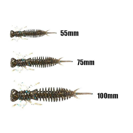 Larvae Silicone Soft Bait Lure 10 cm For Pond And River Fishing - three sizes 55mm 75mm 100mm lifelike silicone larvae bait