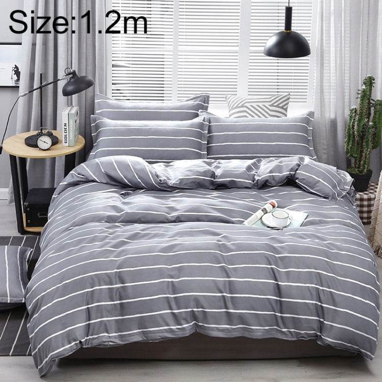 3 PCS/Set Bedding Set Happy Family Pattern Duvet Cover Flat Sheet Pillowcase Set, 1.2M, 1.5M, 1.8M, 2M, 2.2M - Syndmart