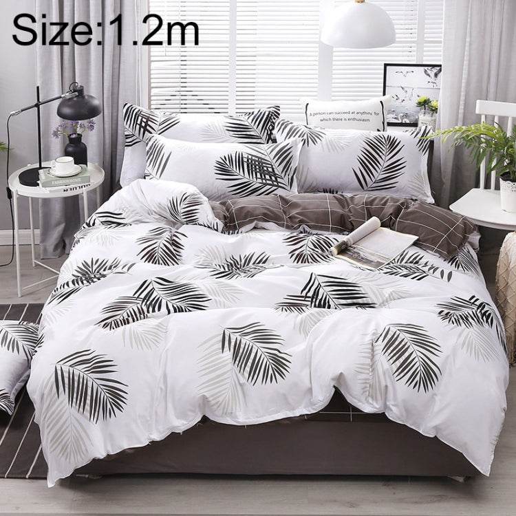 3 PCS/Set Bedding Set Happy Family Pattern Duvet Cover Flat Sheet Pillowcase Set, 1.2M, 1.5M, 1.8M, 2M, 2.2M - Syndmart