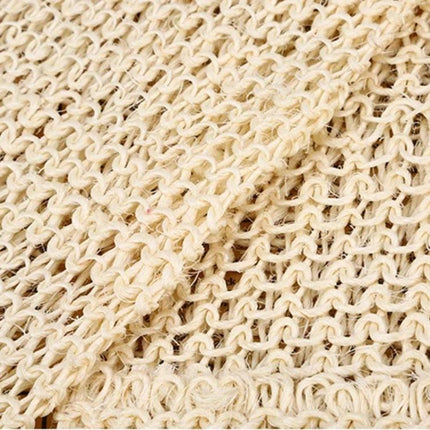 Sisal Bath Towel For Everyday Shower Skin Care Routine, natural woven sisal texture for gentle exfoliation and back cleansing
