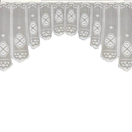 White Translucent Lace Curtain Panels For Bedroom Windows delicate polyester two-panel set with scalloped hem and rope hanging, soft diffused light