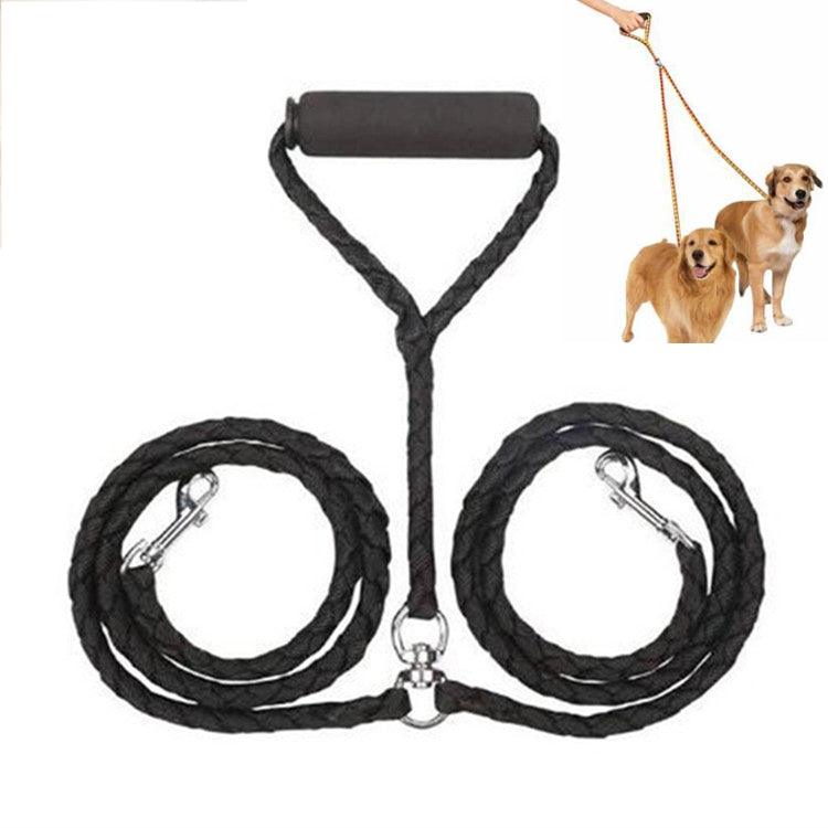 Dual Dog Leash with Tangle-Free Design for Easy Walking