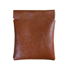 Compact Solid Color PU Leather Coin Purse for Men and Women - Mini Short Wallet and Money Bag