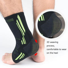 Silicone Ankle Support for Sports - Anti-Sprain Gear for Basketball, Football, and Hiking, Size M (Black Gray)