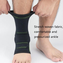 Silicone Ankle Support for Sports - Anti-Sprain Gear for Basketball, Football, and Hiking, Size M (Black Gray)