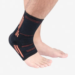 Silicone Ankle Support for Sports - Anti-Sprain Gear for Basketball, Football, and Hiking, Size M (Black Gray)