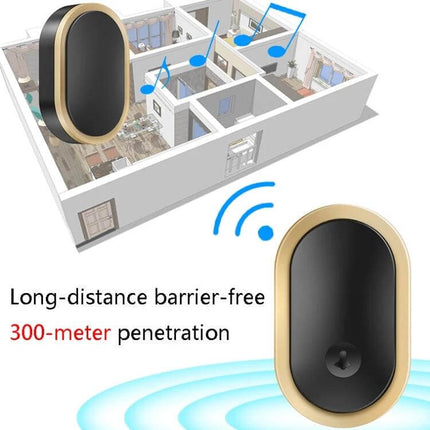 CACAZI Wireless Smart Remote Control Doorbell for Elderly long-distance 300-meter wireless doorbell for homes and apartments
