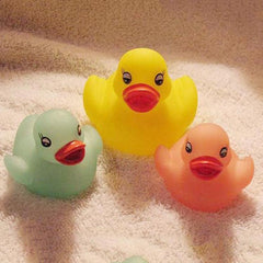 Colorful LED Duck Bath Toys - 2 Pack Water Activated Light-Up Fun for Kids