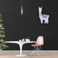 Lámpara de noche con forma de alpaca pintada con LED, decoración navideña, estilo para posar en la habitación