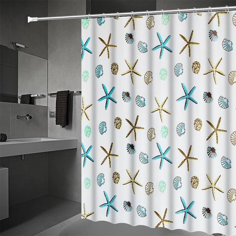 Coastal Escape Mildew-Resistant Shower Curtain - Eco-Friendly Waterproof Bath Accessory