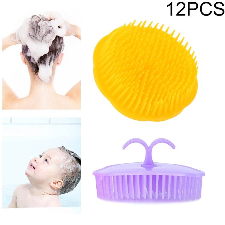 12 PCS Shampoo Brush Adult Scalp Massage Brush Soft Glue Bathroom Shampoo Comb，Random Color Delivery, Scalp Massage Brush - Syndmart