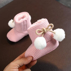 Soft Velvet Toddler Shoes for Babies 0-1 Year - Winter Collection with Velcro Closure