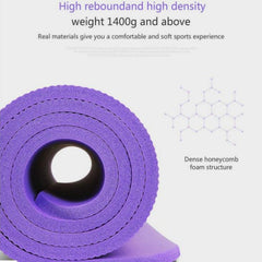 Beginner-Friendly Non-Slip Yoga Mat for Men and Women with Straps, Tutorial, and Storage Bag