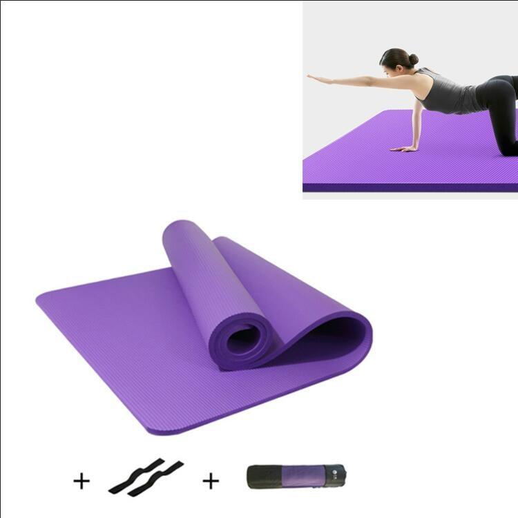 Beginner-Friendly Non-Slip Yoga Mat for Men and Women with Straps, Tutorial, and Storage Bag