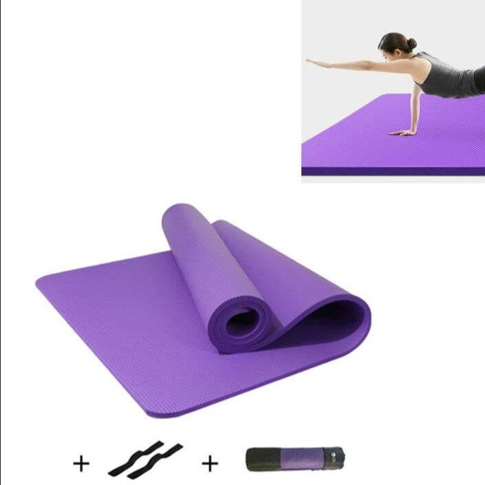 Men and Women Beginners Home Non-slip Yoga Mat with Straps & Tutorial & Net Bag, 1850 x 900 x 10mm Princess Pink, 1850 x 900 x 15mm Princess Pink, 1850 x 900 x 10mm Purple, 1850 x 900 x 15mm Purple, 1850 x 900 x 10mm Pink, 1850 x 900 x 15mm Pink