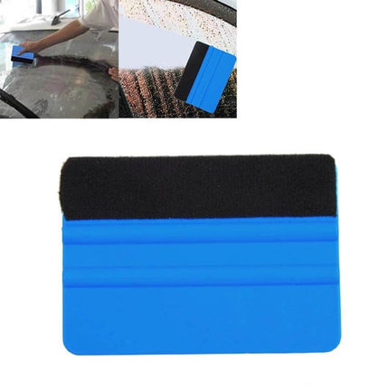 Set of 5 Blue Felt Scrapers for Car Film Application - blue felt edge scraper smoothing window tint and wrap installations