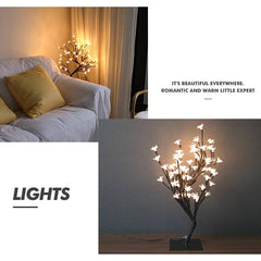 Cherry Blossom Night Light Table Lamp - Creative Decorative Gift for Home and Office