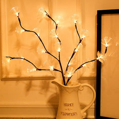 Fiber Optic Blossom Twig LED String Lights for Romantic Room Decor