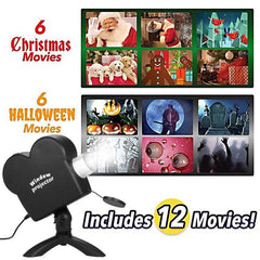 Holiday Laser Projection Home Theater: Christmas & Halloween Dual Movie Projector