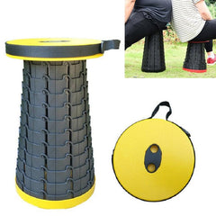 Compact Telescopic Folding Stool for Outdoor Activities - Lightweight Portable Garden and Camping Seat