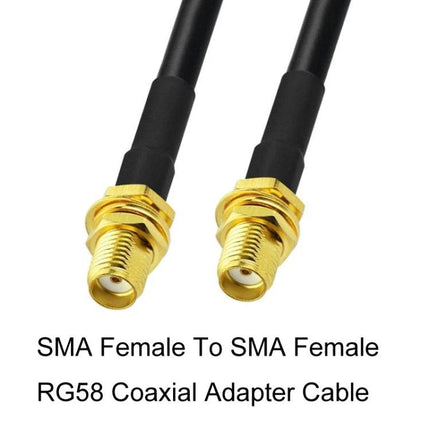 SMA RG58 Coaxial Cable for Wireless Antenna Extensions - SMA female to SMA female gold-plated RG58 extension cable for car GPS and radio