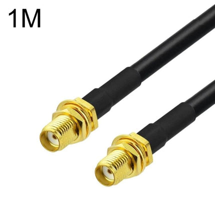 SMA RG58 Coaxial Cable for Wireless Antenna Extensions 1M with gold SMA connectors for extending car radio and GPS antennas