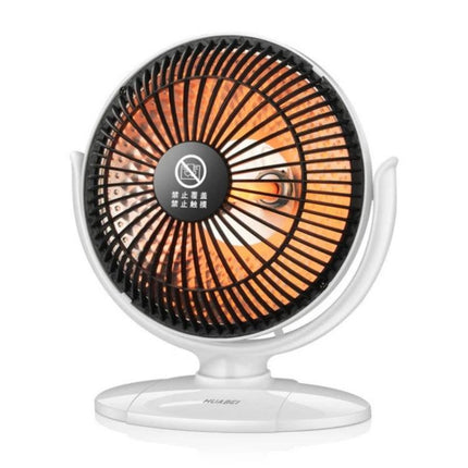 Small Sun Compact Desk Heater for Office and Home Use - white quartz tube desktop heater with adjustable tilt and protective grill
