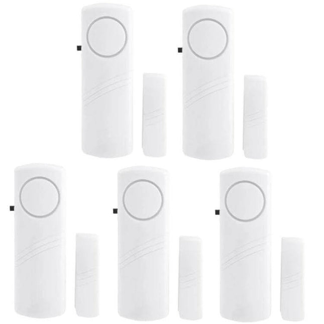Wireless Door and Window Burglar Alarm for Home Safety - white wireless door and window alarm sensors set for home entry points