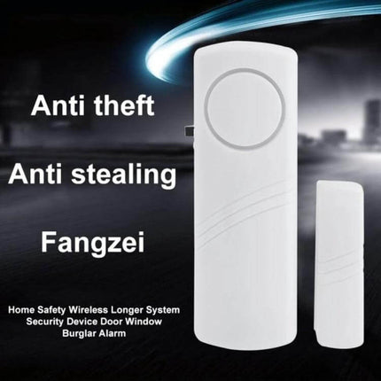 Wireless Door and Window Burglar Alarm for Home Safety - white wireless door and window sensor set for home entry point security