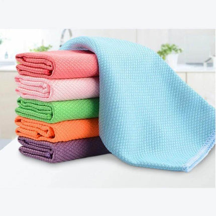 Kitchen Glass Cleaning Towel 30 By 40 Cm Soft Nonwoven Rag white cartoon pattern soft nonwoven wipe for windows mirrors countertops