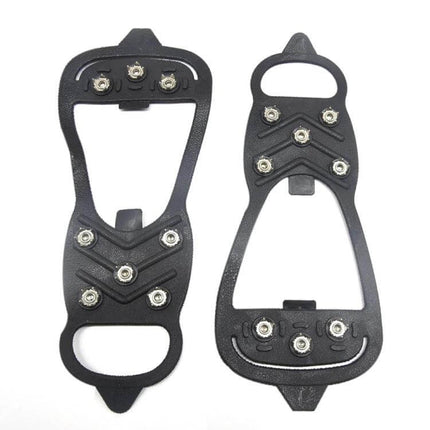 Ice Claw 8 Tooth Ice Cleats for Shoes Medium Size All Season — TPE rubber with 8 steel studs for urban sidewalks and light ice traction