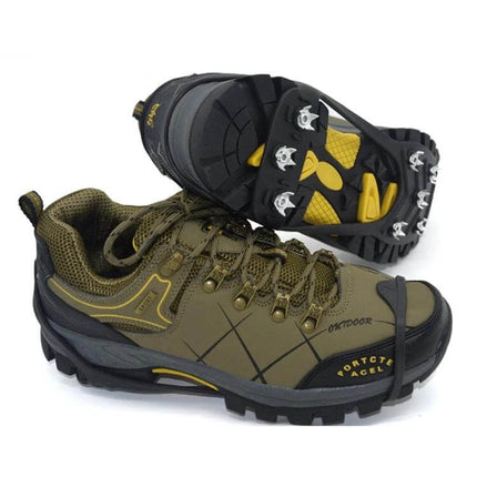 Ice Claw 8 Tooth Ice Cleats for Shoes Medium Size All Season on hiking shoes with 8 steel studs for lightweight all-season traction