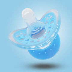 Silicone Soft Round Head Pacifier for Babies - Tear-Resistant and Sleep-Friendly Sky Blue