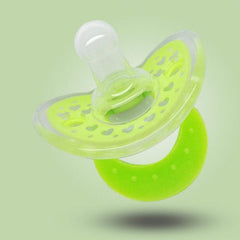 Silicone Soft Round Head Pacifier for Babies - Tear-Resistant and Sleep-Friendly Fresh Green