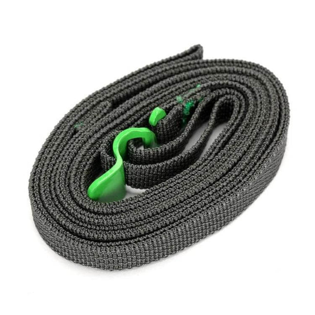Outdoor Quick Release Camping Clothesline Rope For Hanging Laundry - compact gray rope with green quick-release hook for camping and travel