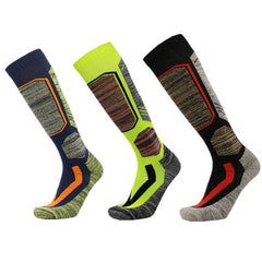 Chaussettes de ski Sports de plein air Chaussettes de randonnée chaudes absorbantes de la transpiration épaisses et longues