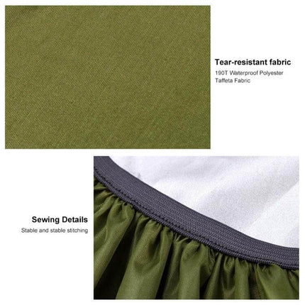 Waterproof Adjustable Rain Cover for Backpacks, 35L to 80L showing tear-resistant fabric and reinforced sewing details