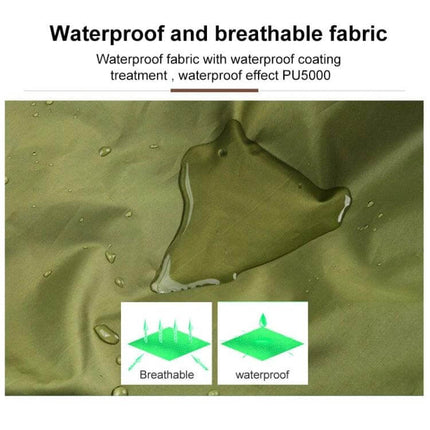 Waterproof Adjustable Rain Cover for Backpacks, 35L to 80L - olive green waterproof breathable fabric repels water, ideal for hiking and cycling