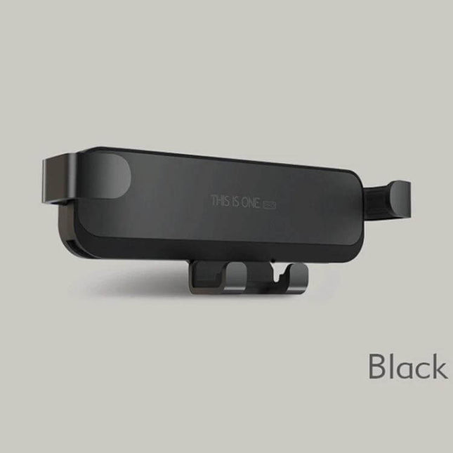 Car Air Outlet Phone Holder For Car Vents Black Everyday Use - compact aluminum alloy vent mount for 4-6.5" phones, slim design for daily commutes