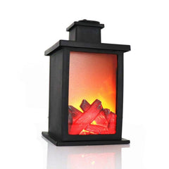 Retro Outdoor LED Lanterns with Charcoal Flame Effect for Cozy Ambiance