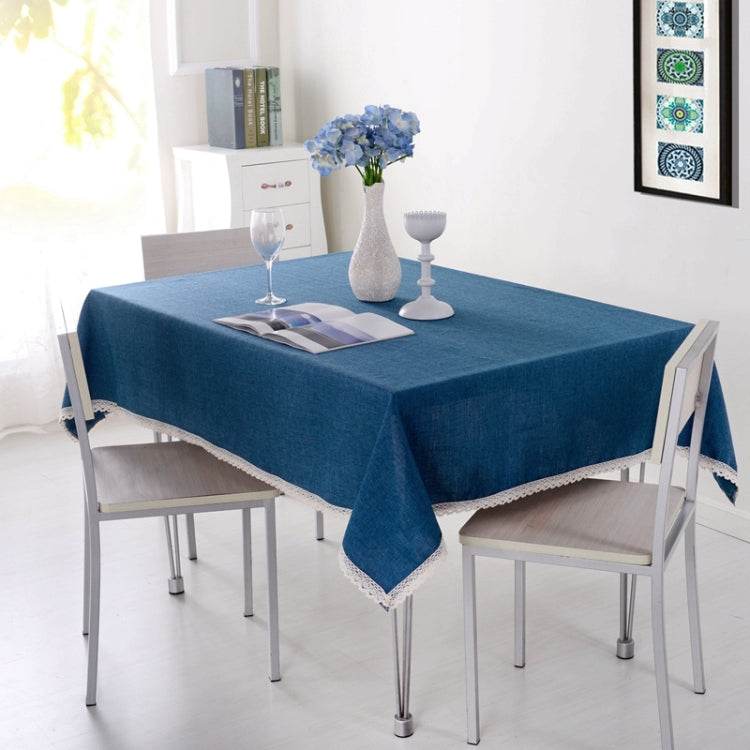 Decorative Tablecloth Imitation Linen Lace Table Cloth Cover 90x90cm 110x160cm