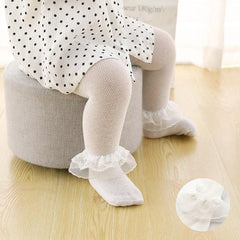 Lace Baby Tights for Girls - Thin, Breathable Mesh Pantyhose for Spring and Autumn