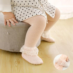 Lace Baby Tights for Girls - Thin, Breathable Mesh Pantyhose for Spring and Autumn