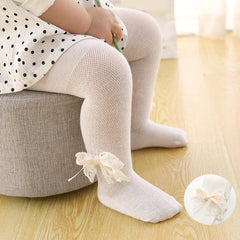 Lace Baby Tights for Girls - Thin, Breathable Mesh Pantyhose for Spring and Autumn