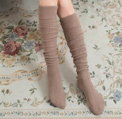 Luxurious Over-the-Knee Cotton Socks for Cozy Fall and Spring