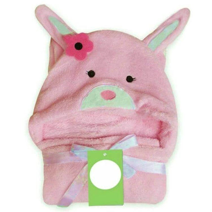 Elephant Hooded Cape Bath Towel For Babies 100x75cm - pink coral velvet hooded baby towel with elephant face and flower bow