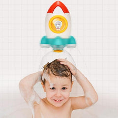 Rotating Rocket Water Spray Bath Toy for Kids