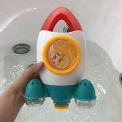 Rotating Rocket Water Spray Bath Toy for Kids