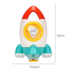 Rotating Rocket Water Spray Bath Toy for Kids