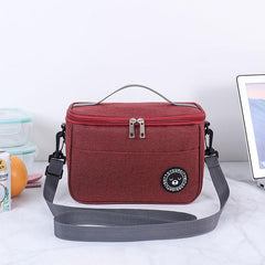 Insulated Waterproof Lunch Bag with Strap - Durable Cooler for Office and Travel